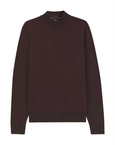 Hugo Boss - Mock Neck Sweater - Dark Brown 